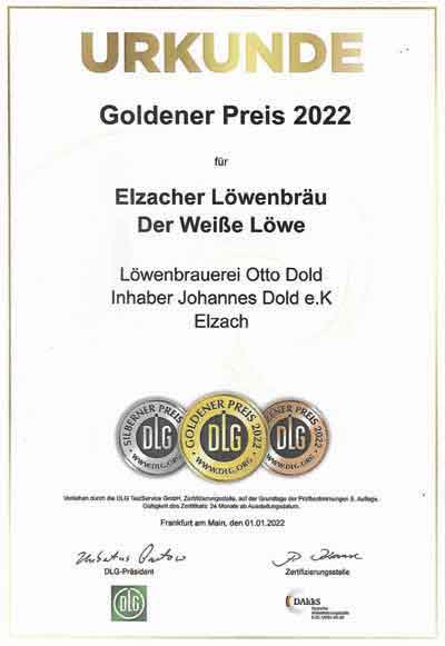 Goldener Preis 2022 - Weizenbier
