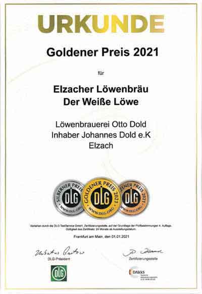 Goldener Preis 2021 - Weizenbier