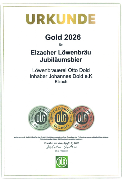 Goldener Preis 2026 - Jubil�umsbier